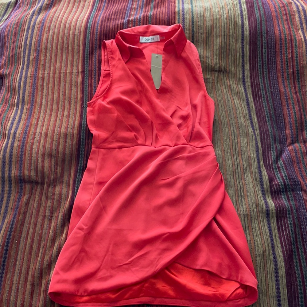 Red collared dress NWT